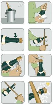 Как открыть бутылку шампанского саблей