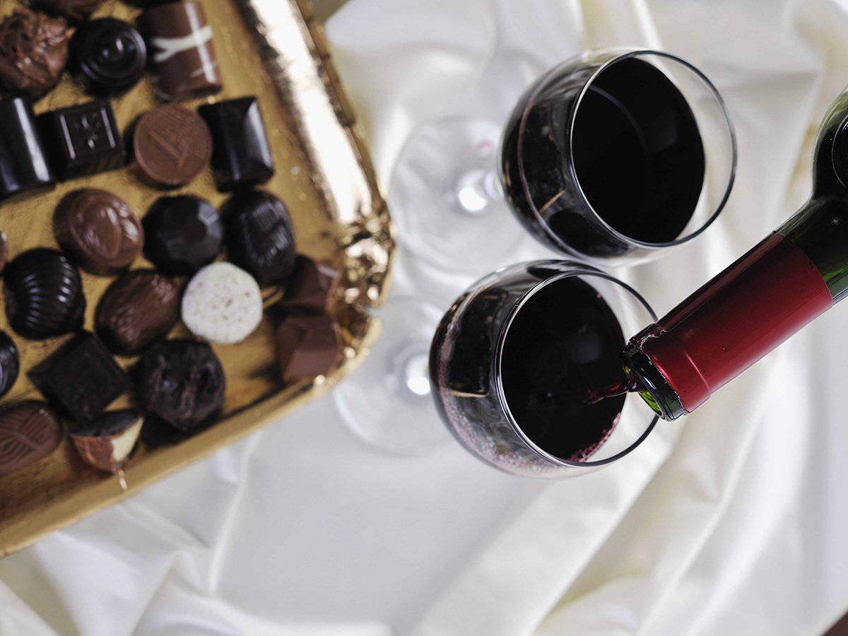 Красное вино и шоколад