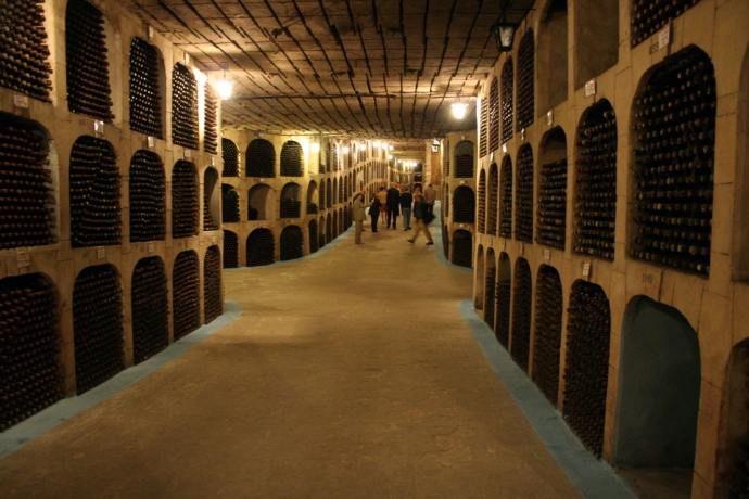 Подземная галерея винного производства Milestii Mici