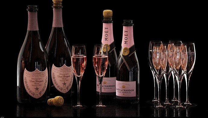Розовое шампанское Moet & Chandon