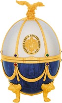 Графин-яйцо из серии Императорская коллекция бело-синий